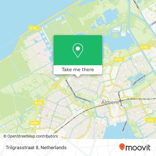 Trilgrasstraat 8, 1313 CL Almere-Stad map