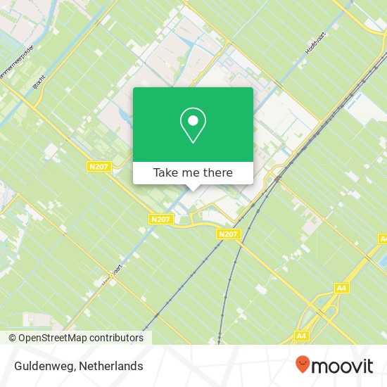 Guldenweg, Guldenweg, 2153 Nieuw-Vennep, Nederland map