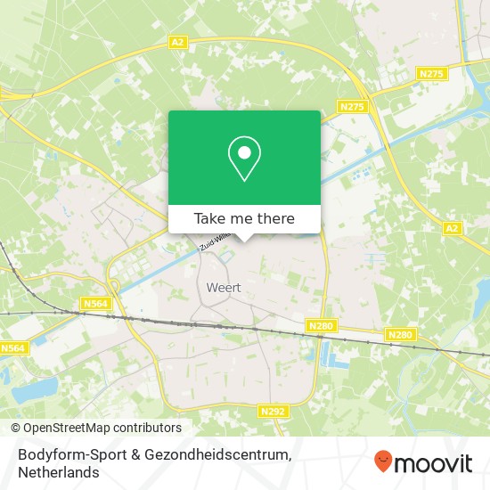 Bodyform-Sport & Gezondheidscentrum, Biest 76 Karte