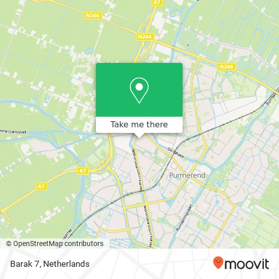 Barak 7, 1441 AV Purmerend map