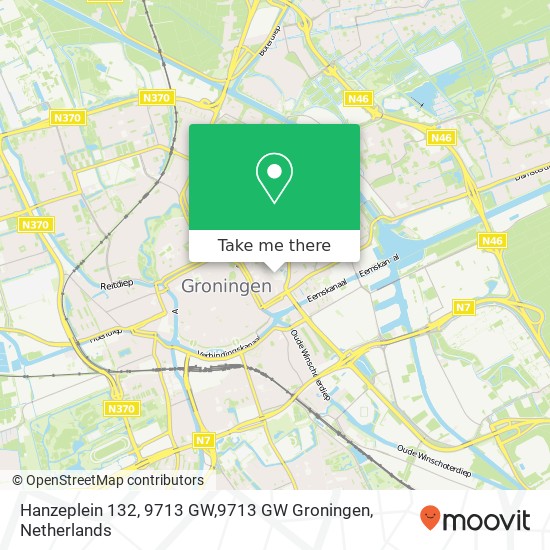 Hanzeplein 132, 9713 GW,9713 GW Groningen Karte