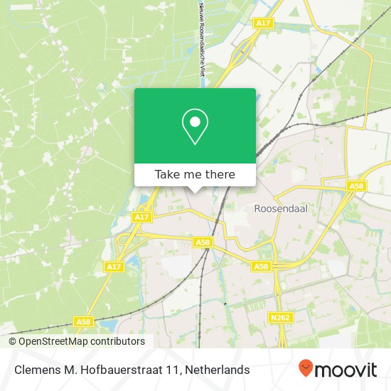 Clemens M. Hofbauerstraat 11, 4703 HJ Roosendaal map