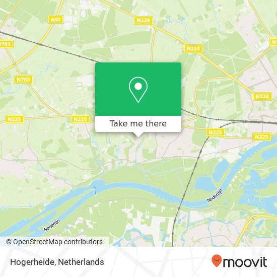 Hogerheide, Hogerheide, 6862 CX Oosterbeek, Nederland Karte