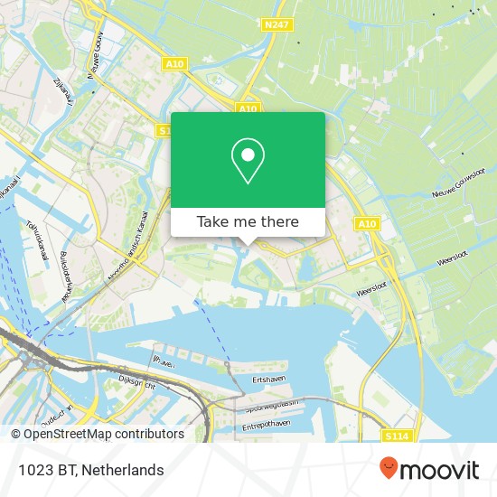 1023 BT, 1023 BT Amsterdam, Nederland map