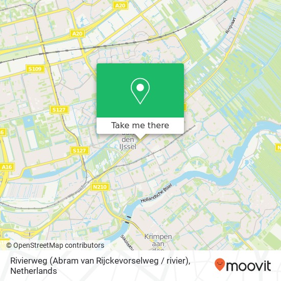 Rivierweg (Abram van Rijckevorselweg / rivier), 2903 Capelle aan den IJssel map