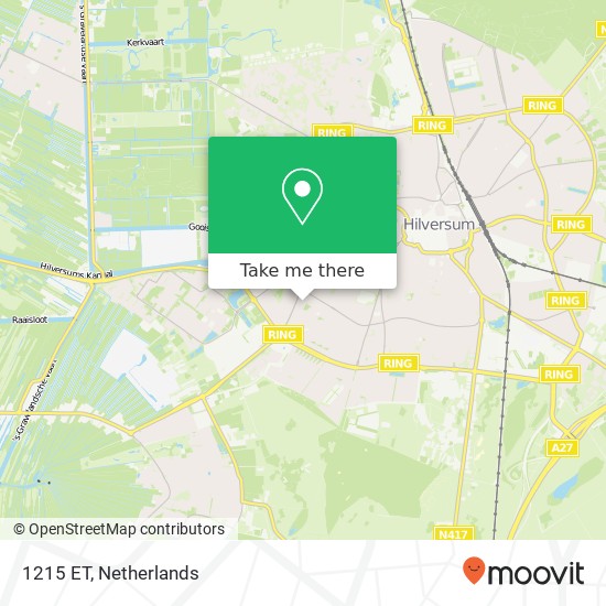 1215 ET, 1215 ET Hilversum, Nederland Karte