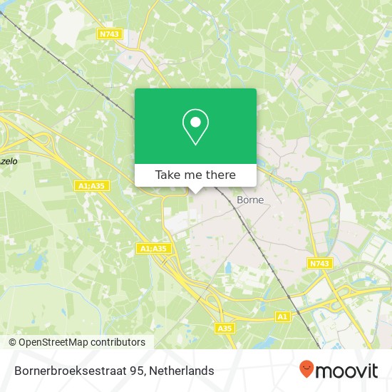 Bornerbroeksestraat 95, 7621 AE Borne map