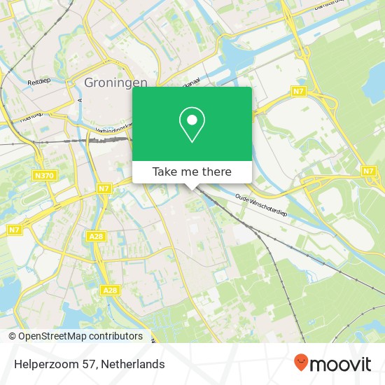 Helperzoom 57, 9722 BG Groningen Karte