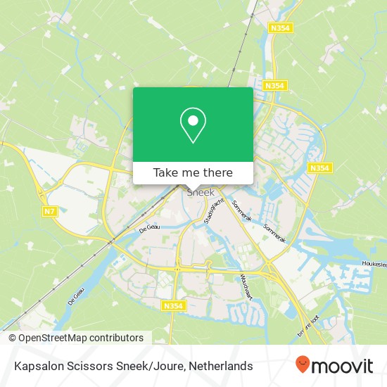 Kapsalon Scissors Sneek / Joure, Kruizebroederstraat 41 map