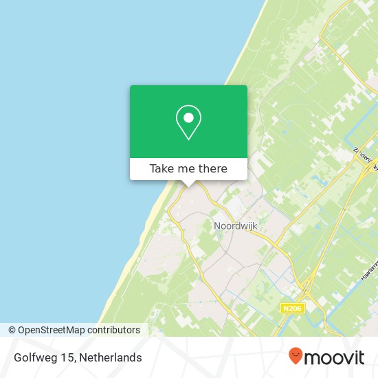Golfweg 15, Golfweg 15, 2202 JG Noordwijk, Nederland map