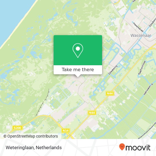 Weteringlaan, Weteringlaan, 2243 GJ Wassenaar, Nederland Karte