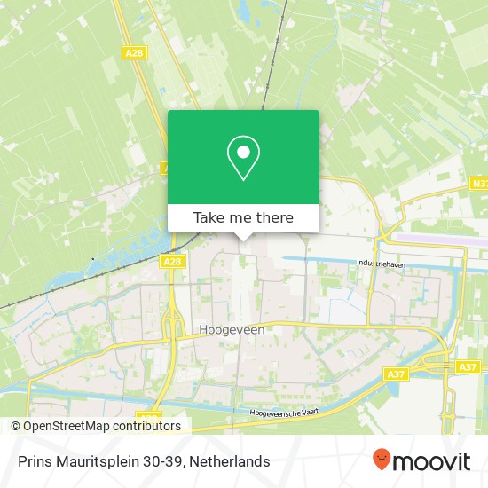 Prins Mauritsplein 30-39, Prins Mauritsplein 30-39, 7902 AG Hoogeveen, Nederland Karte