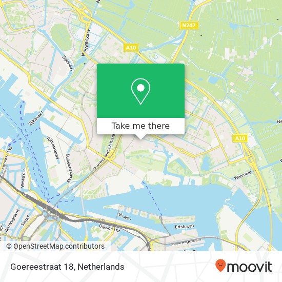 Goereestraat 18, 1025 NJ Amsterdam Karte