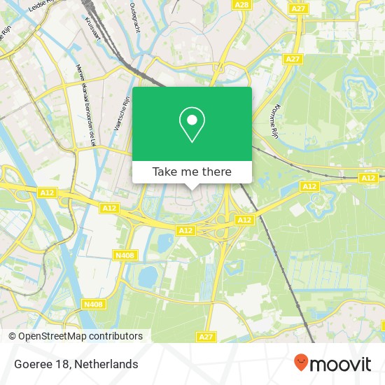 Goeree 18, 3524 ZZ Utrecht Karte