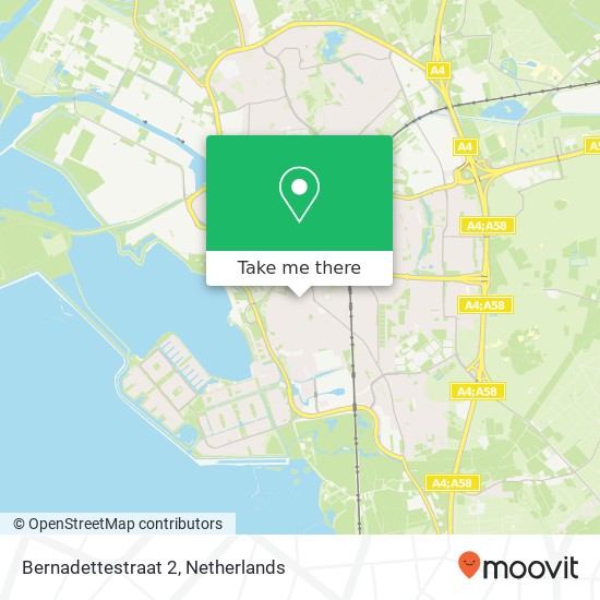 Bernadettestraat 2, 4615 EV Bergen op Zoom map