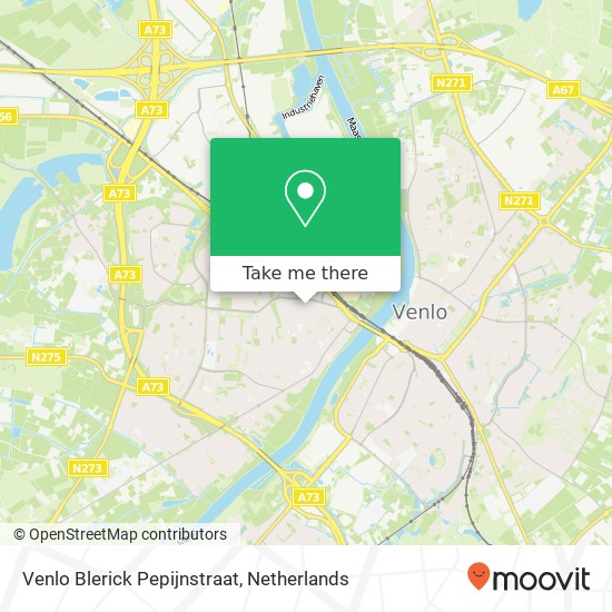 Venlo Blerick Pepijnstraat map