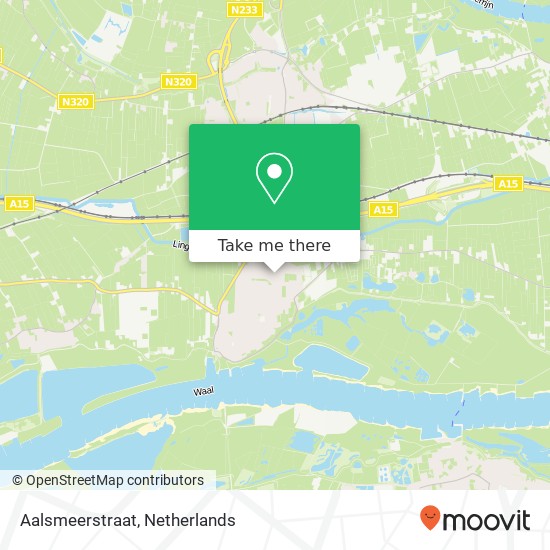 Aalsmeerstraat, Aalsmeerstraat, 4051 Ochten, Nederland map