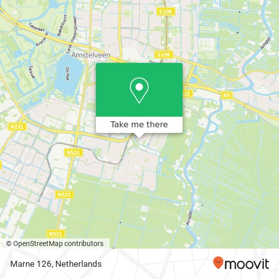 Marne 126, 1186 PH Amstelveen map