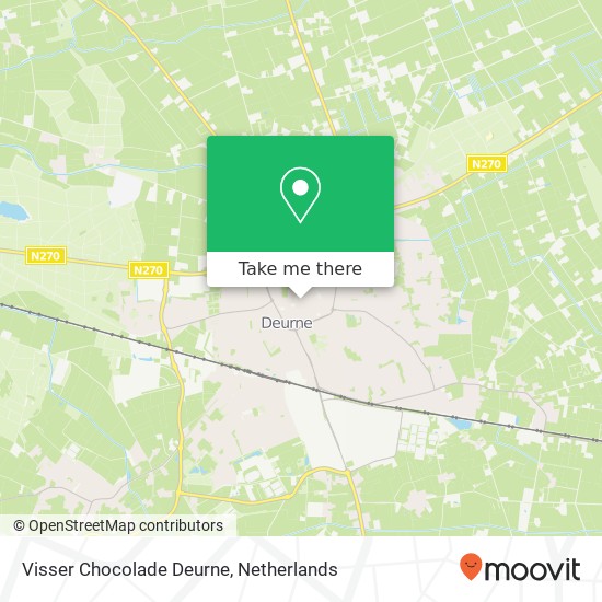 Visser Chocolade Deurne, Stationsstraat 6 map