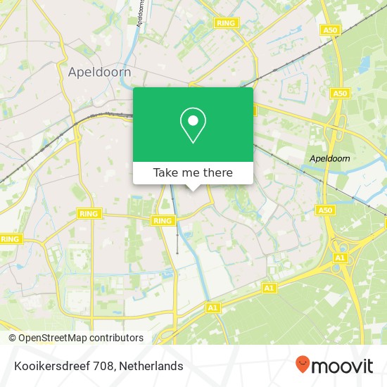 Kooikersdreef 708, 7328 BT Apeldoorn Karte