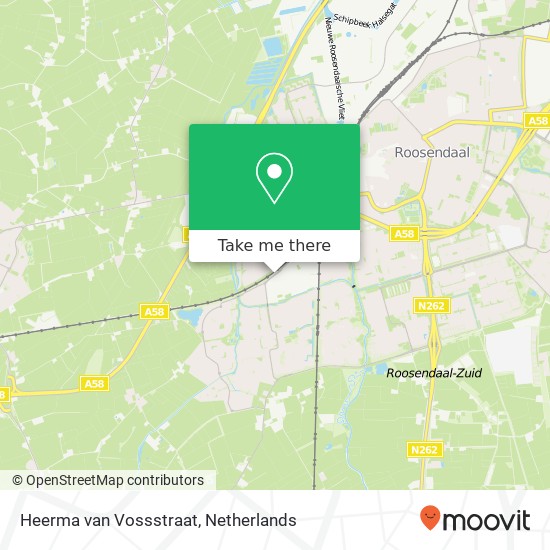 Heerma van Vossstraat, 4708 Roosendaal map