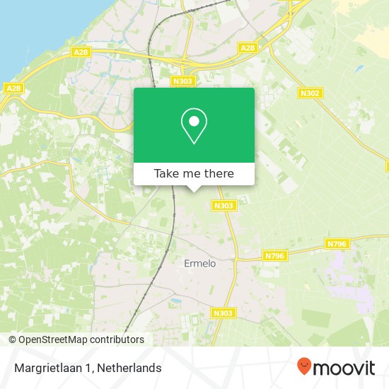 Margrietlaan 1, 3851 RS Ermelo map