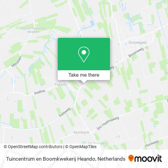 Tuincentrum en Boomkwekerij Heando Karte