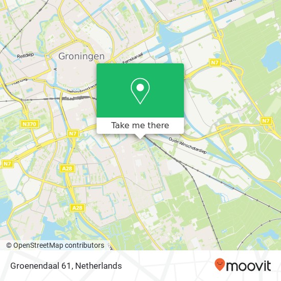 Groenendaal 61, Groenendaal 61, 9722 CP Groningen, Nederland Karte