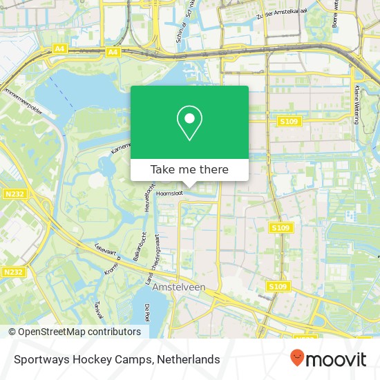 Sportways Hockey Camps, Nieuwe Kalfjeslaan 21C map