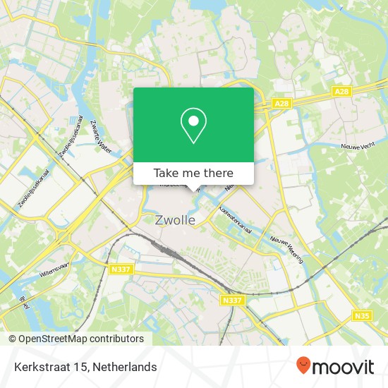 Kerkstraat 15, Kerkstraat 15, 8011 RT Zwolle, Nederland Karte