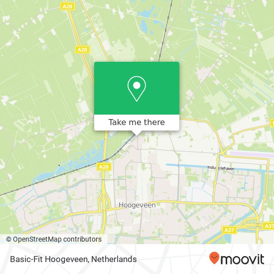 Basic-Fit Hoogeveen, Pesserstraat 33 Karte