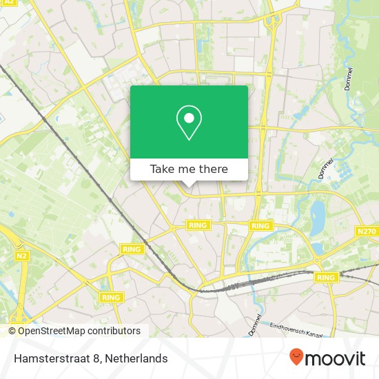 Hamsterstraat 8, 5622 LA Eindhoven map