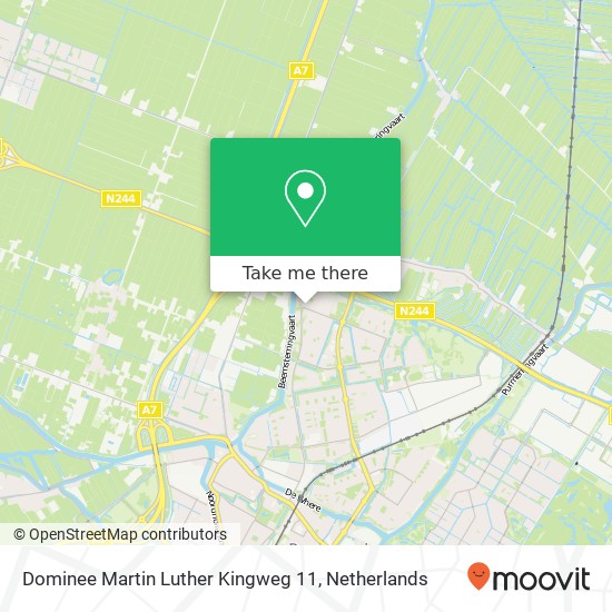 Dominee Martin Luther Kingweg 11, 1444 EA Purmerend Karte