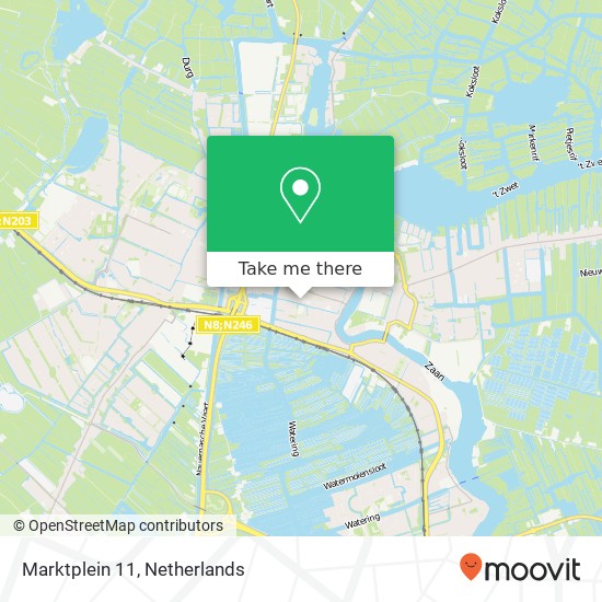 Marktplein 11, 1521 HS Wormerveer Karte