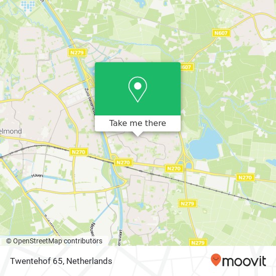 Twentehof 65, 5709 KN Helmond Karte
