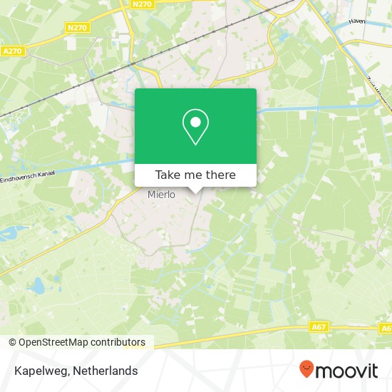 Kapelweg, Kapelweg, 5731 VJ Mierlo, Nederland map
