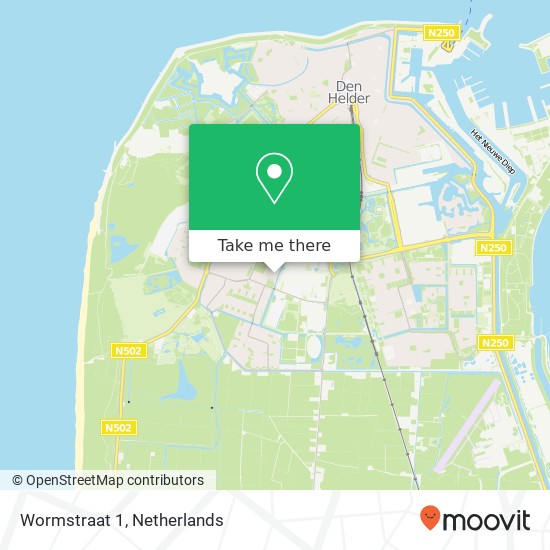 Wormstraat 1, 1784 CS Den Helder map