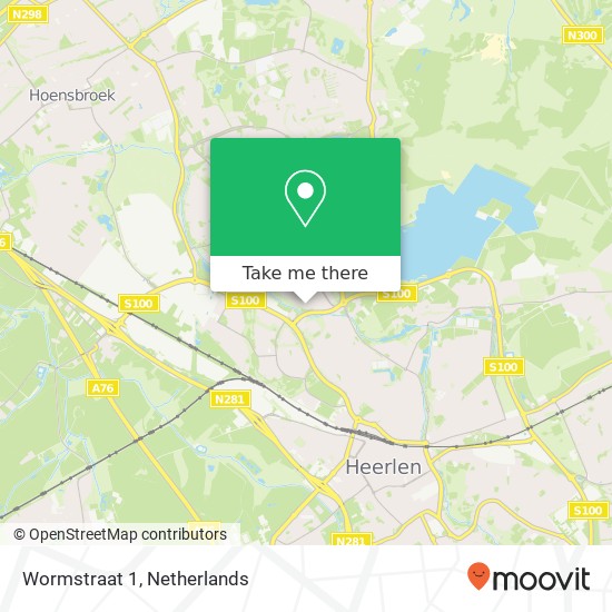 Wormstraat 1, 6413 XL Heerlen map