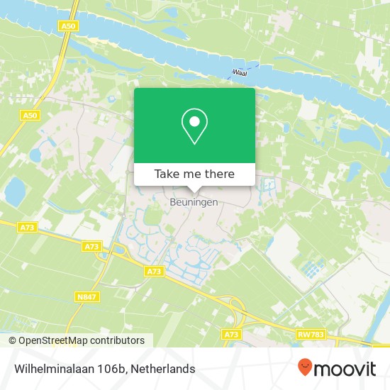 Wilhelminalaan 106b, Wilhelminalaan 106b, 6641 KN Beuningen, Nederland Karte