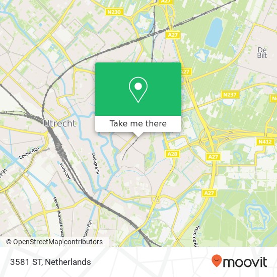 3581 ST, 3581 ST Utrecht, Nederland Karte