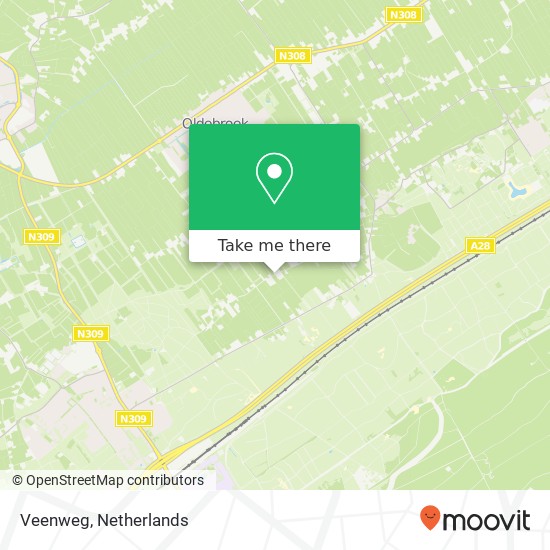 Veenweg, Veenweg, 8096 Oldebroek, Nederland map