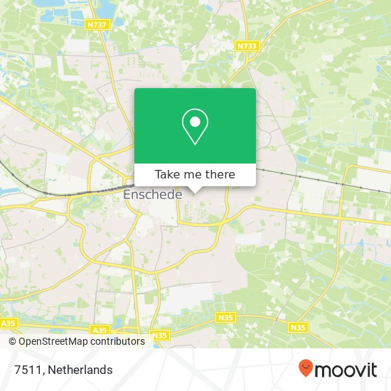 7511, 7511 Enschede, Nederland Karte