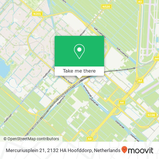 Mercuriusplein 21, 2132 HA Hoofddorp map