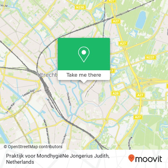 Praktijk voor MondhygiëNe Jongerius Judith, Parkstraat 38 map