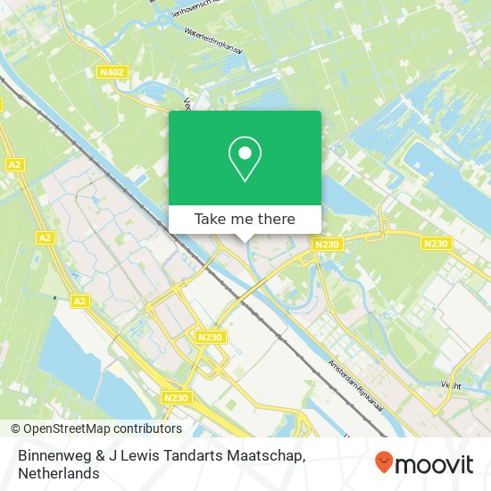 Binnenweg & J Lewis Tandarts Maatschap, Binnenweg 40 map