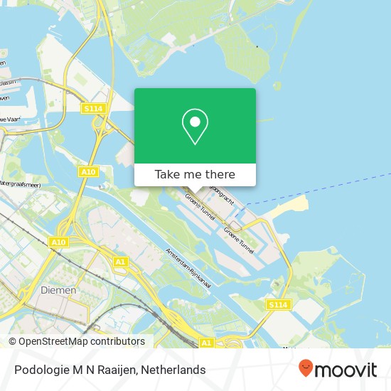 Podologie M N Raaijen, IJburglaan 903 map