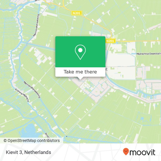 Kievit 3, 3641 TD Mijdrecht Karte