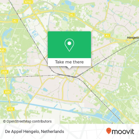 De Appel Hengelo, Nieuwstraat 1 Karte