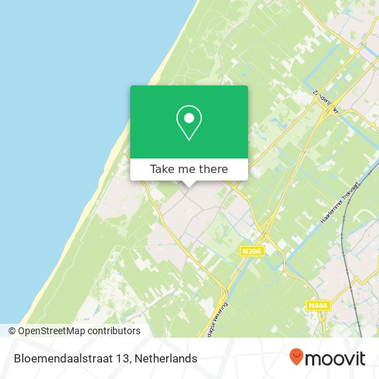 Bloemendaalstraat 13, 2201 SW Noordwijk-Binnen map