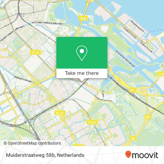 Muiderstraatweg 58b, 1111 PT Diemen map